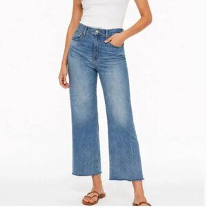 J. Crew Curvy Wide-Leg Crop Jeans in Light Denim Wash